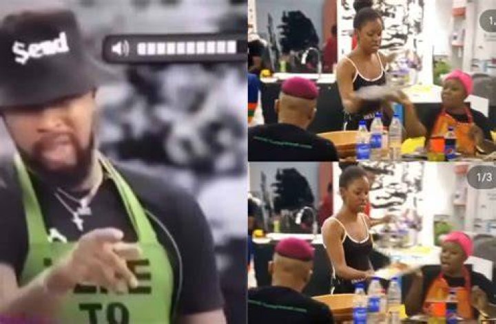 
BBNajia Season 7: Drama As Sheggz And Bella Fight Rachel Over Food 